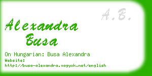 alexandra busa business card